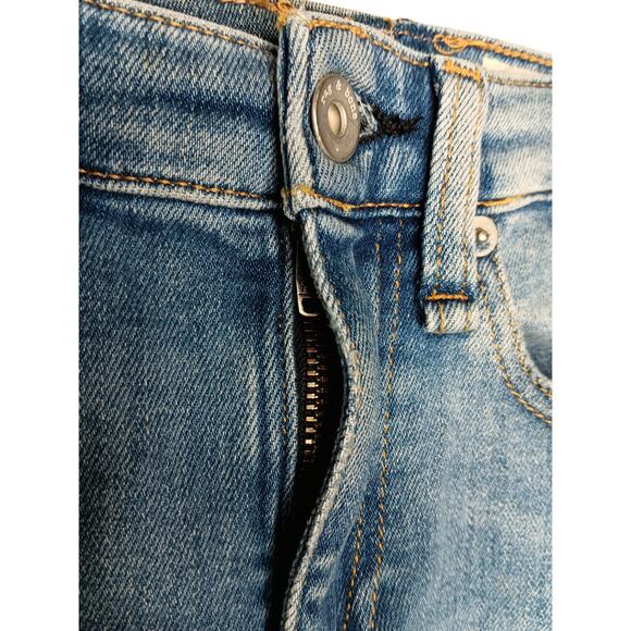 Rag & Bone Cate Mid-Rise Skinny Jeans Size 23 Distressed Blue Wash Ankle Raw Hem - Picture 10 of 16